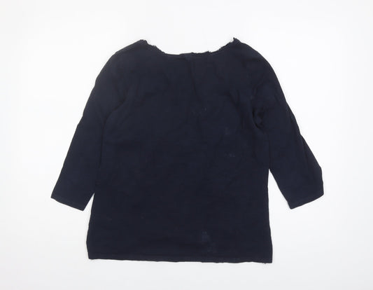 Womens UK Size 12 White Stuff Navy Basic Blouse