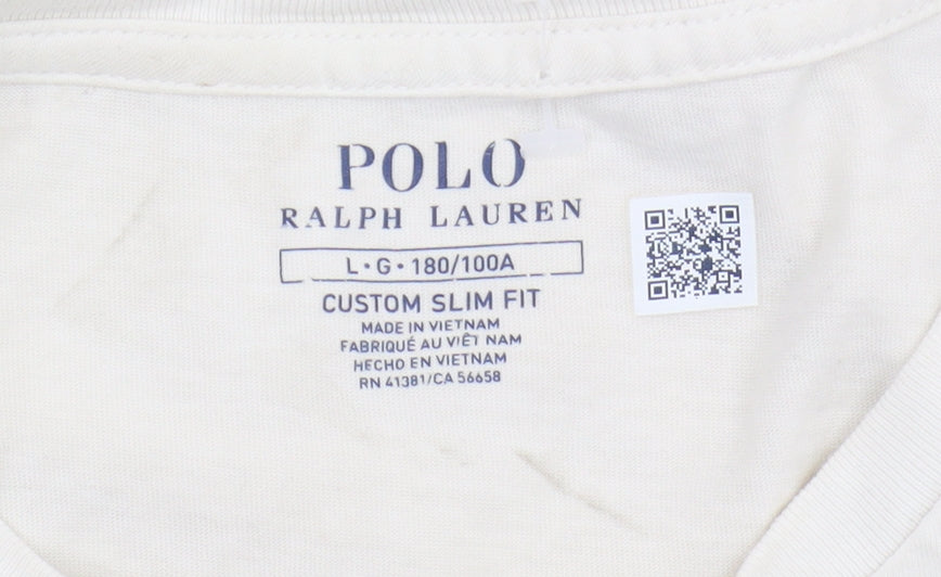 Polo Ralph Lauren Men's L White Slim Fit T-Shirt