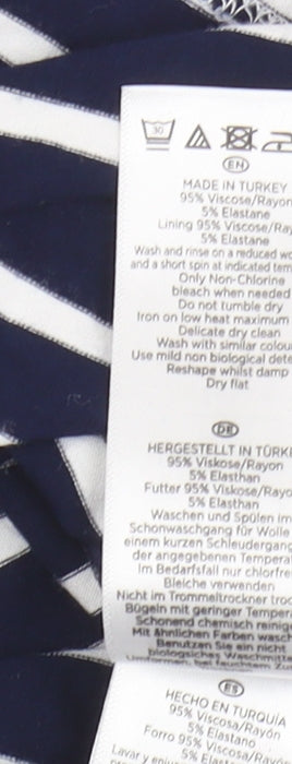 Womens UK Size S Hobbs Blue Basic T-Shirt