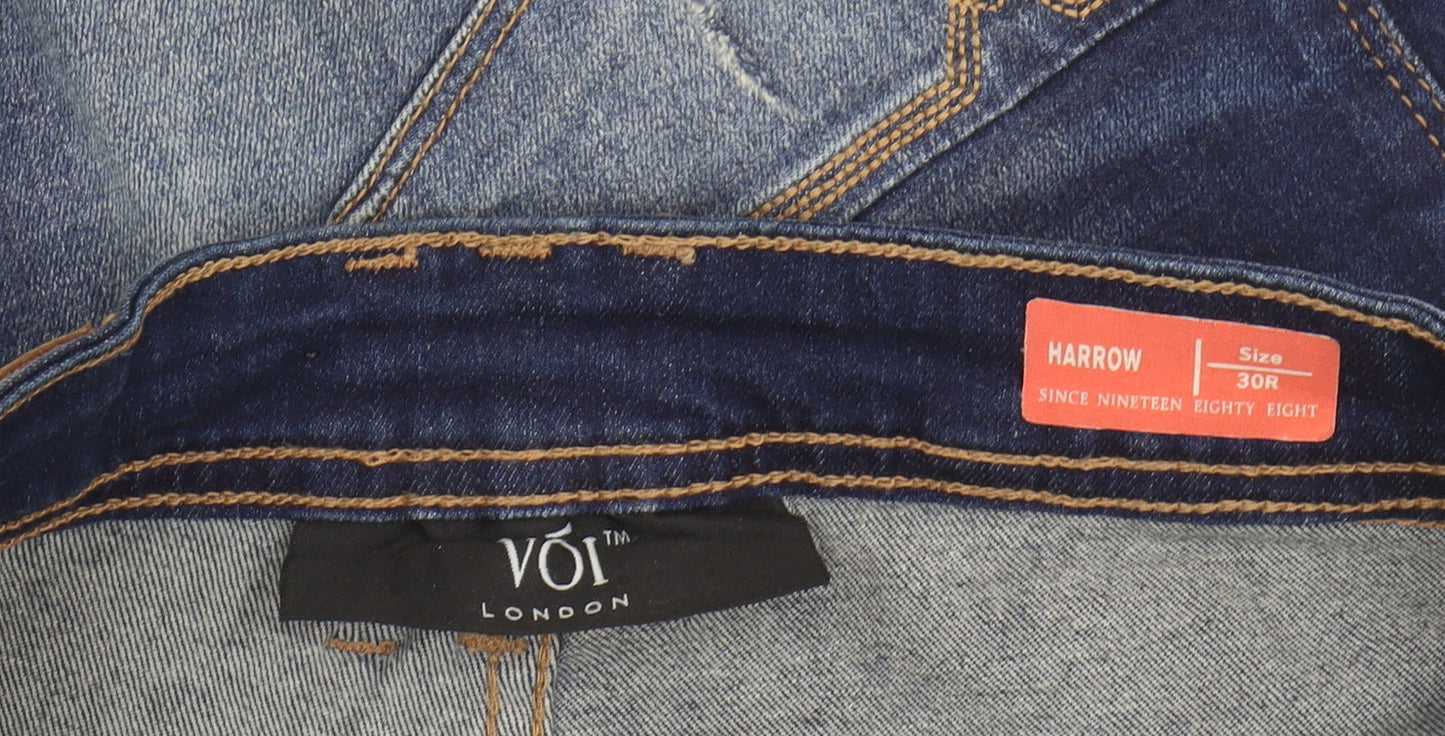 Voi Men's Blue Slim Fit Distressed Skinny Jeans