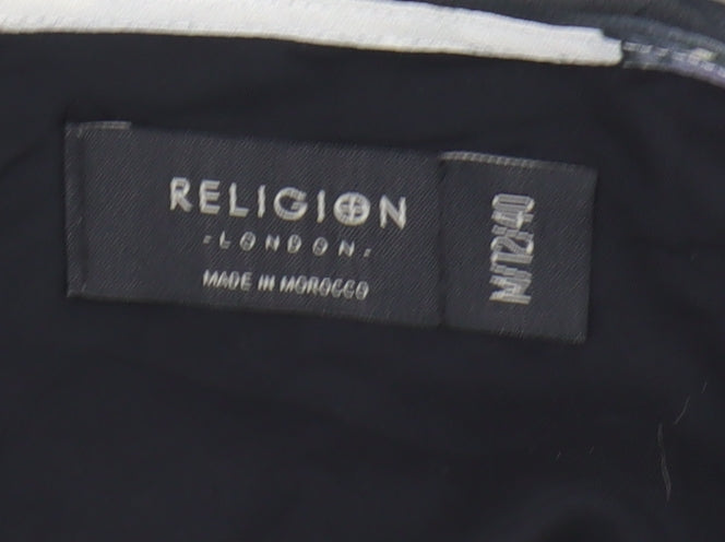 Womens UK Size 12 Religion Multicoloured Cropped Blouse