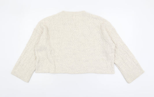 Womens UK Size M River Island Ivory Pullover Jumper