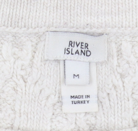 Womens UK Size M River Island Ivory Pullover Jumper