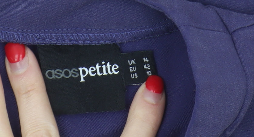 Womens UK Size 14 ASOS Purple Basic Blouse