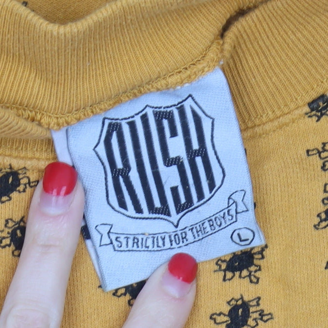 Rush Unisex Yellow Print Sweatshirt L Casual