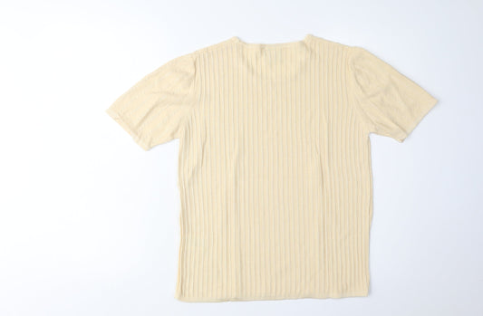 Eastex Women's Beige Crew Neck Jumper Size M