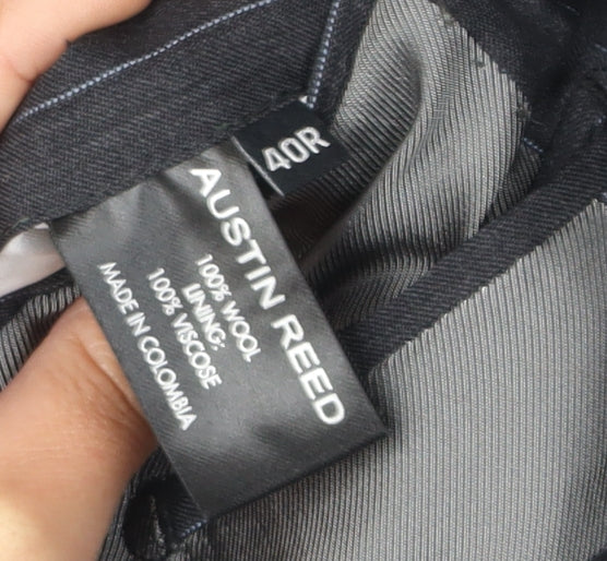 Austin Reed Men's Black Pinstripe Blazer - 40R Classic