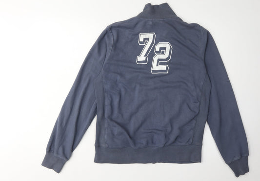 Nike Unisex Blue Full Zip Sweatshirt L Logo Casual