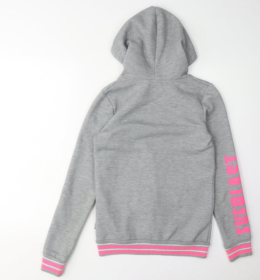 Everlast Women's Grey Hoodie with Zip, Size 8