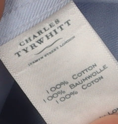 Mens UK Collar Size 44/91 cm Charles Tyrwhitt Smart Blue Dress Shirt