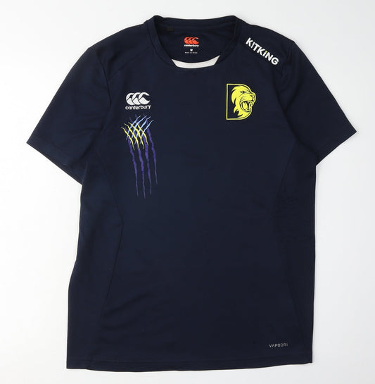 Mens UK Size M Canterbury Blue Rugby T-Shirt