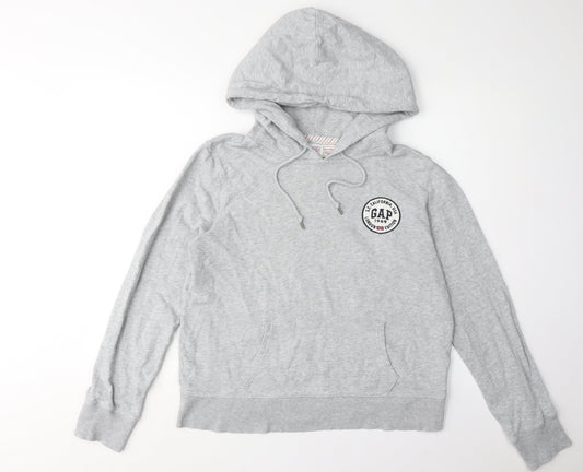 Gap Women's Grey Pullover Hoodie, M, Casual Logo
