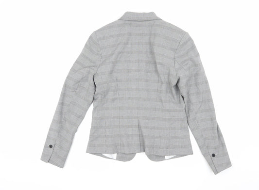 H&M Women's Grey Houndstooth Blazer Size 10