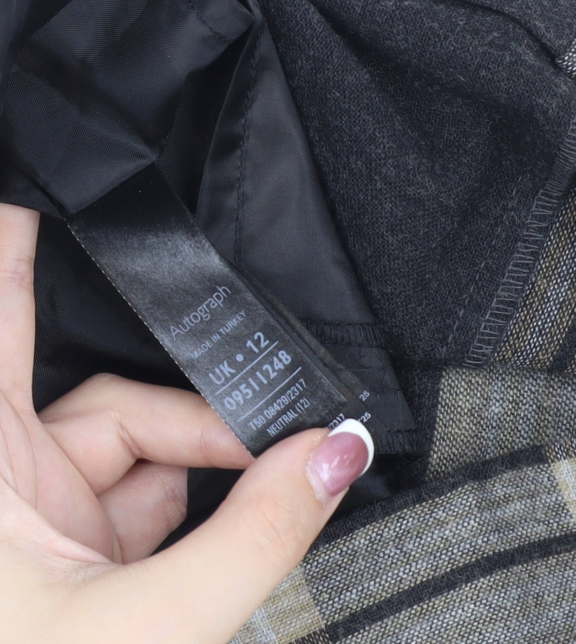 Autograph Women's 3/4 Sleeve Plaid Dress Size 12