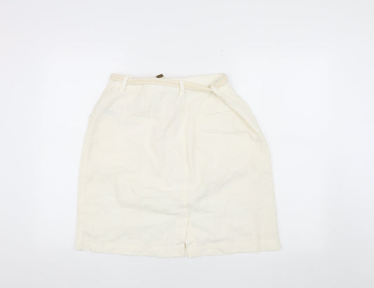 BHS Women's Ivory Pencil Skirt Size 14