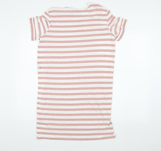 ASOS Women's Pink Striped T-Shirt Dress, Size 10