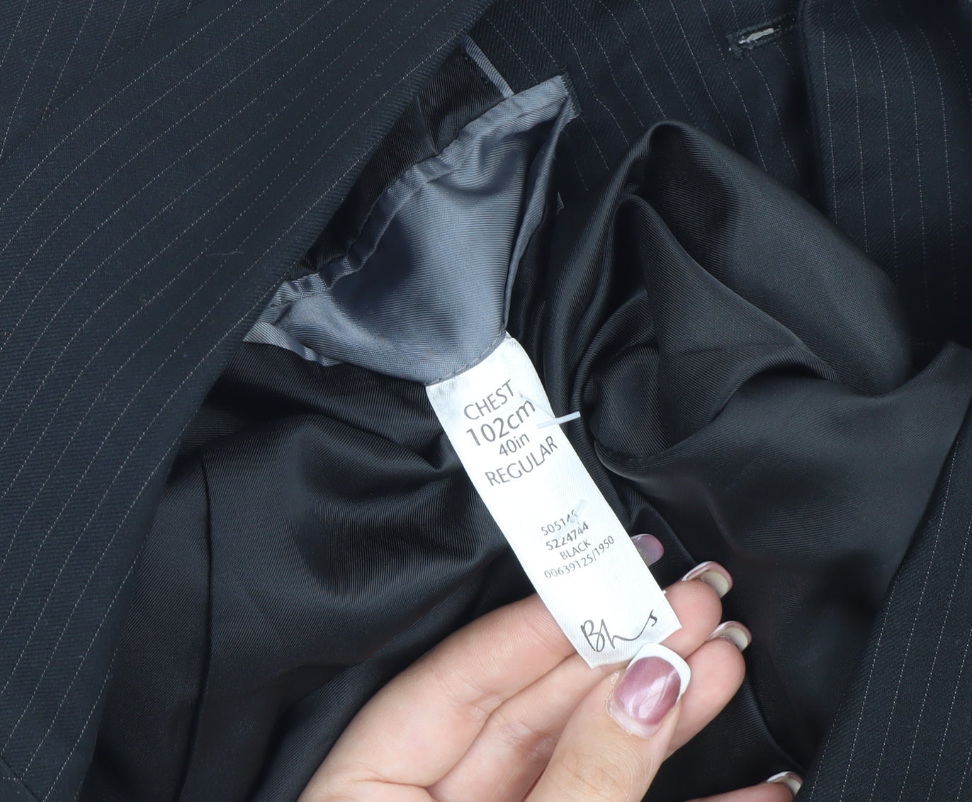 Mens UK Size 40 Jack Reid Regular Black Suit Jacket
