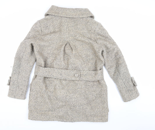 Womens UK Size 10 NEXT Beige Pea Coat
