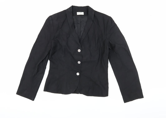 Additional front view of Kaliko Women's Black Blazer, size 8, Classic Style