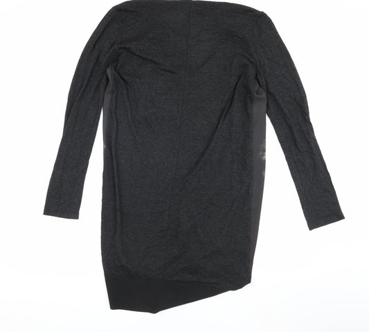 Womens UK Size M Zara Black Cardigan Jumper