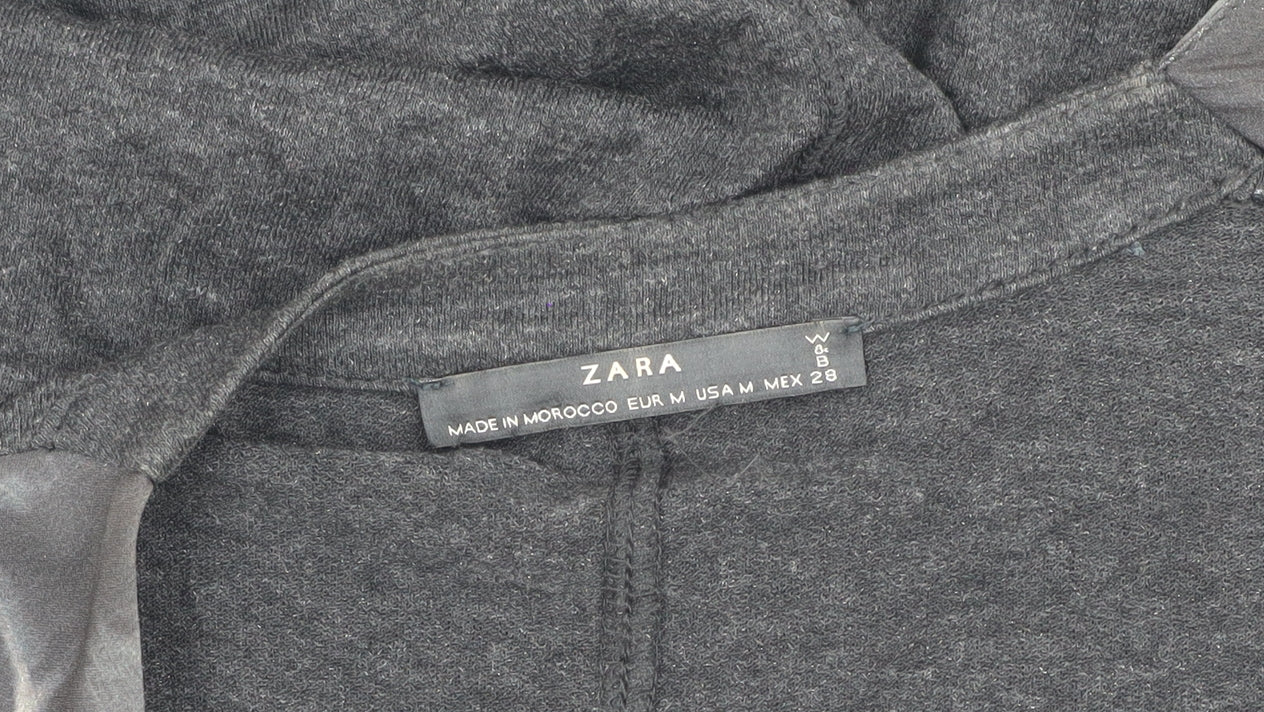 Womens UK Size M Zara Black Cardigan Jumper