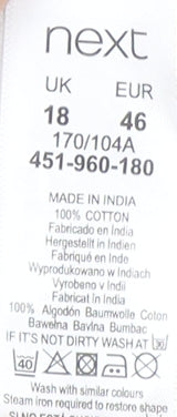 Next Women's White Floral Shift Dress, Size 18