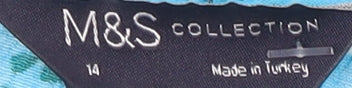 Womens UK Size 14 Marks and Spencer Blue Basic Blouse