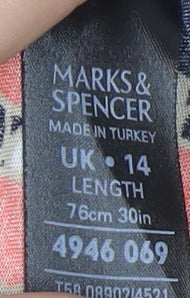 Marks and Spencer Women's Geometric A-Line Skirt, Size 14