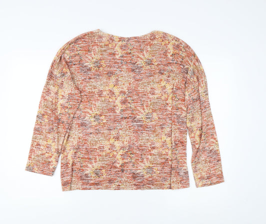 Womens UK Size 14 Isle Multicoloured Basic T-Shirt