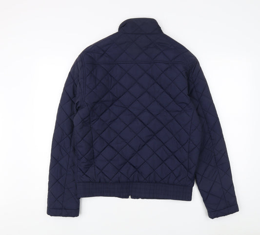 Womens UK Size S Marks and Spencer Blue Quilted Coat