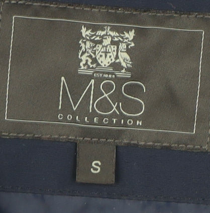 Womens UK Size S Marks and Spencer Blue Quilted Coat