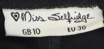 Miss Selfridge Women's Black Slim Jumpsuit, Size 10