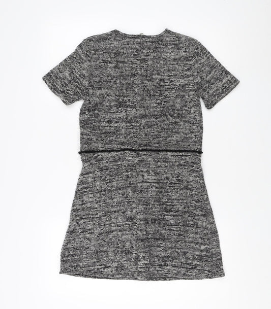 H&M Women's Black Grey Short Shift Dress S
