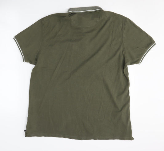 Kensington Men's Green Cotton Short Sleeve Polo L