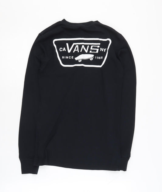 Vans Men's Black XS Long Sleeve Graphic T-Shirt