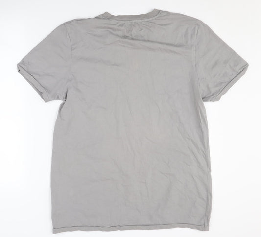 Lee Cooper Men's Grey Graphic Print T-Shirt L