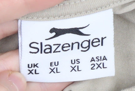 Slazenger Men's XL Beige Cotton Tank Top