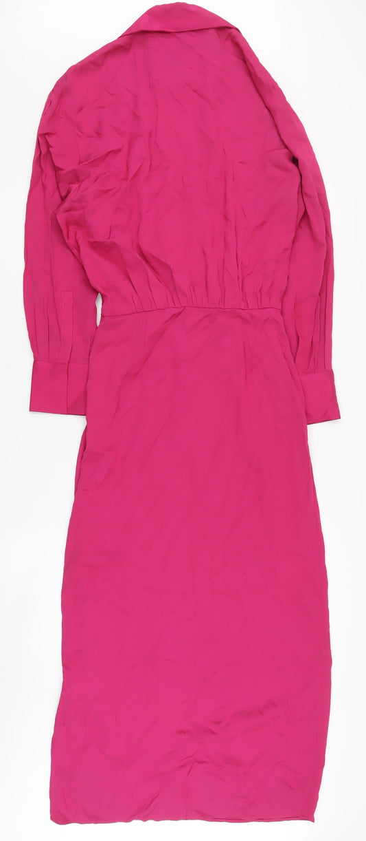 Massimo Dutti Women's Pink Shirt Dress XS