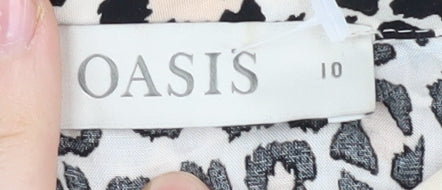 Womens UK Size 10 Oasis Black Basic Blouse