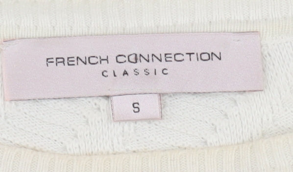 Womens UK Size S French Connection White Pullover Jumper