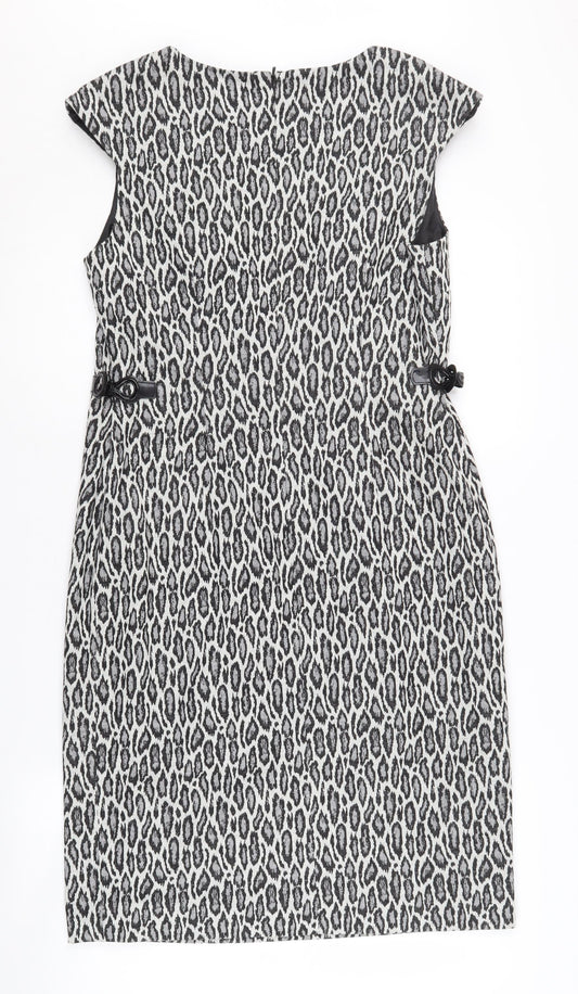Precis Women's Black Animal Print Sleeveless Dress