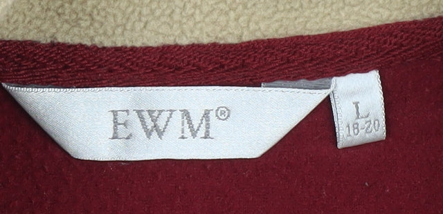 Womens UK Size L EWM Red Basic Jacket