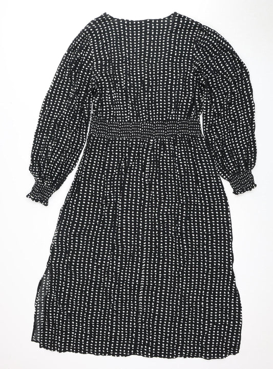 Dorothy Perkins Women's Black Polka Dot Dress Size 14
