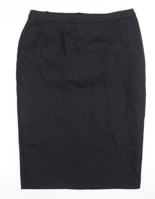Amphora Women's Black Knee Length Pencil Skirt L