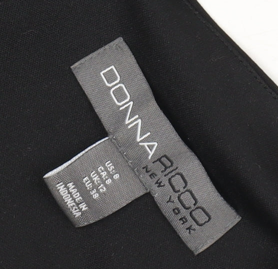 Donna Ricco Women's Black Sleeveless Jumpsuit Size 12