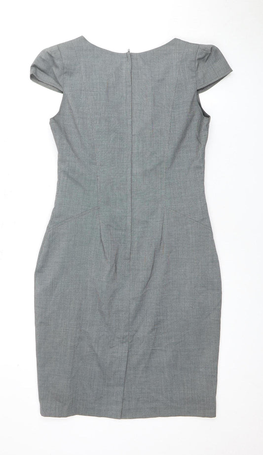 Dorothy Perkins Women Grey Sheath Dress Size 10 Business