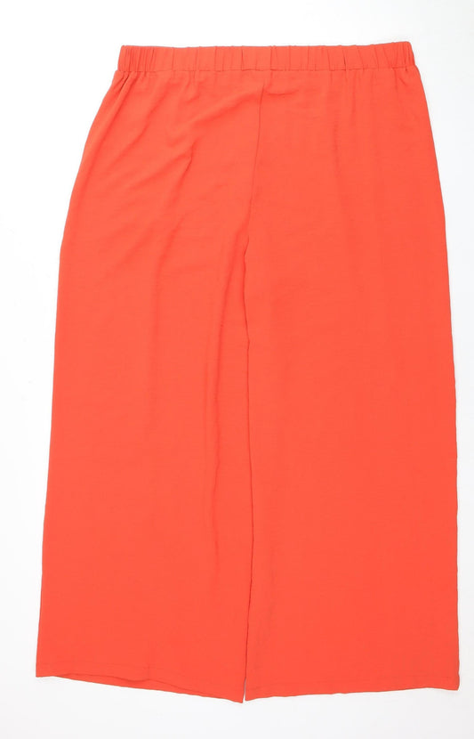 New Look Women’s Red Wide-Leg Trousers XL