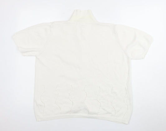 Womens UK Size 16 Marks and Spencer Ivory Cardigan Jumper