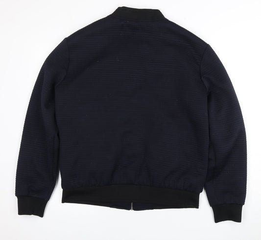 Zara Man Men's Blue XL Bomber Jacket with Zip