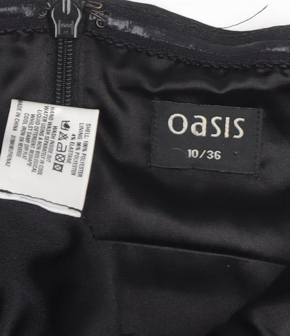 Oasis Women's Black A-Line Strapless Dress Size 10